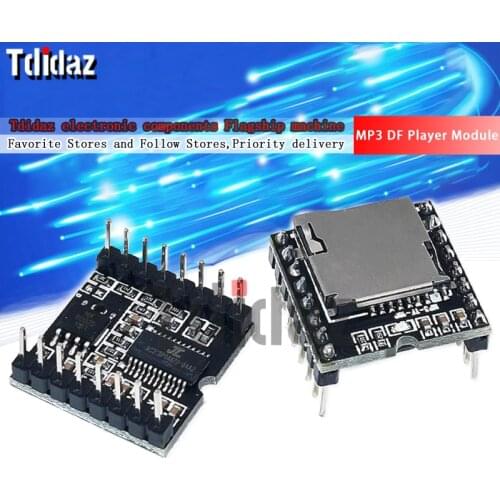 Mini MP3 DF Player Module Board MP3 Audio Voice Decode Board For Arduino Supporting TF Card U-Disk IO/Serial Port/AD DFPlayer