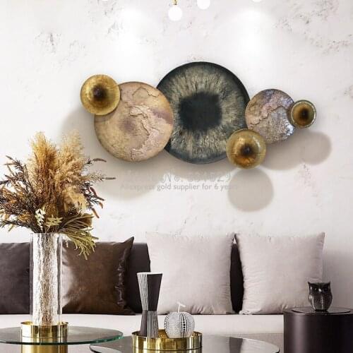 Light Luxury Nordic Metal Wall Hanging Decoration Creative Bedroom Bedside Bar Restaurant Entrance Background Wall Decoration