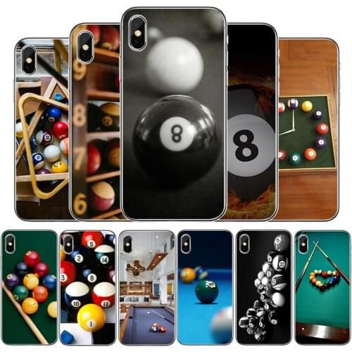 Billiards Balls Pool Silicone phone case For iphone 11 Pro MAX 5 6 7 8 9 10 X XS XR XSMAX Plus SE 2020 Back Cover Shell