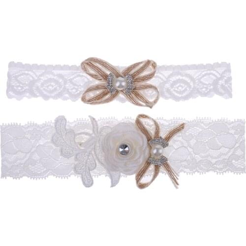 Wedding Bridal White Lace Garter Set Keepsake and Toss Party Women Accessories S/M/L/XL