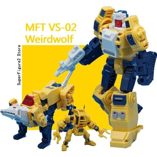Transformation Action Figure Toy MFT VS-02 VS02 G1 HEAD WERRIOR Series Weirdwolf Model 12cm ABS Deformation Car Robot