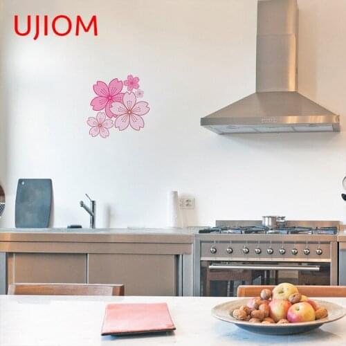 UJIOM Peach Blossom Childrens Bedroom Decor Door Sticker Flower Living Room Decor Bedroom Accessories Wall Stickers Mural Art