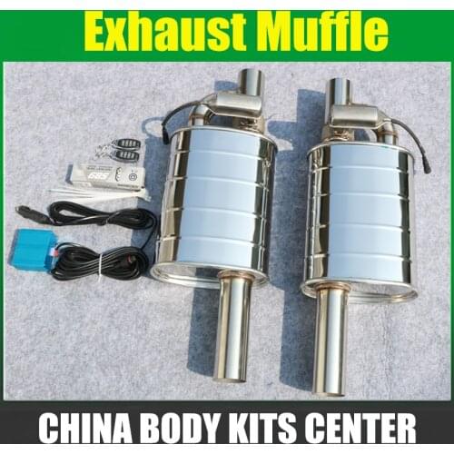 Car exhaust pipe Vacuum pump Variable Valve Mufflers Remote control Stainless steel Universal ID 57 60 63mm 70mm Flat form