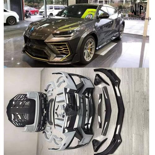 High Quality Carbon Fiber FRP Front Bumper Rear Bumper Side Skirts Wheel Eyebrows Wing Hood For Lamborghini URUS MANSORY Style