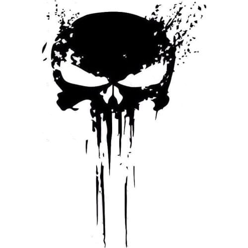 10cm*15cm Creative Personality Skull Blood Car Sticker Pvc Fashion Auto Motorcycle Decoration Accessories Decal Black/white