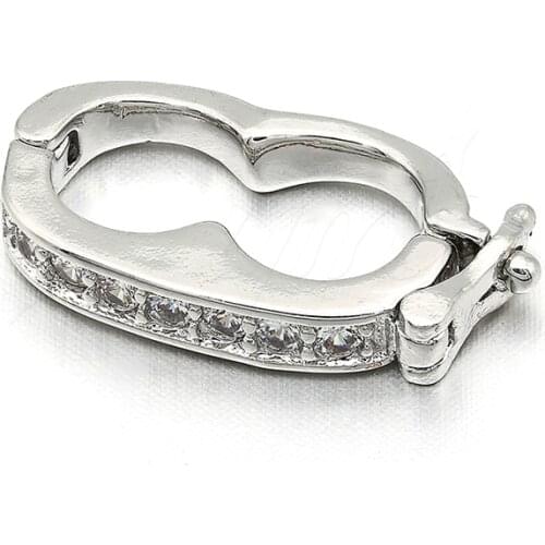 10mm*19mm 2019 new Hooks Clasps copper micro-inlaid zircon CZ jewelry accessories for DIY necklace bracelets Findings