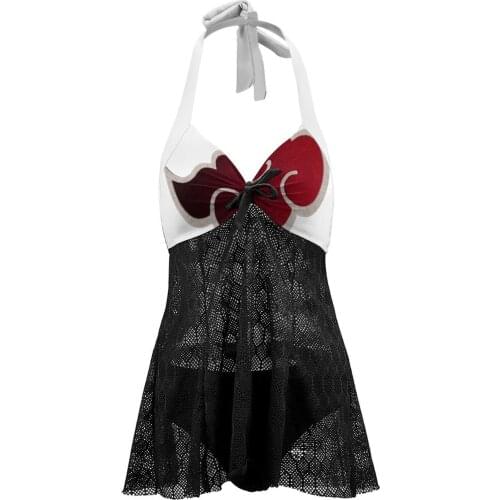 Women 2021 Exotic Anime Comic Bikinis Akatsuki Uzumaki Uchiha Akatsuki Uzumaki Uchiha Womens Swimming Suit Skirt 2 Piece Woman