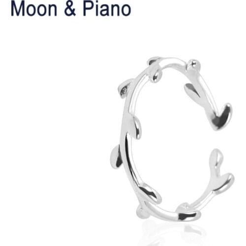 925 Sterling Silver Leaves Open Ring Romantic Sweet Rings For Women Original Handmade Design Fine Jewelry Distinctive Plant
