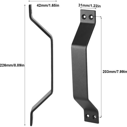 1PCS Solid Carbon Steel Pull Handle With 4 Screws For Sliding Barn Doors Gates Garages Sheds