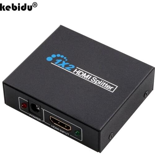 1080P Splitter Adapter 1x2 HDMI Splitter Extender 2 Port HDMI Audio Video v1.3b for PS3 HD TV 3D Display HDMI Splitter Extender