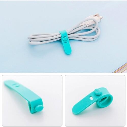 4pcs Cable Winder Desk Organizer Set Wire Data Line Holder Line Fixer Winder Wrap Cord Desk Accessories Stationary