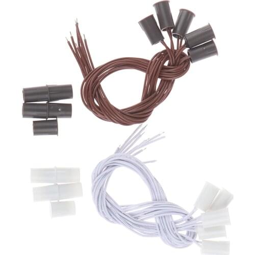 5Pcs/lot MC-38 Wired Door Window Sensor Magnetic Switch For Home Alarm System,When Sensor Together,normally Closed NC