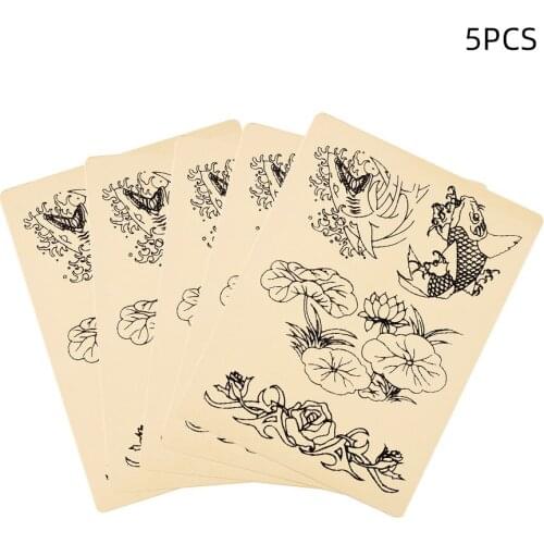5pcs Soft Tattoo Skin Practice Silicon Permanent Eyebrow Makeup Tattoo Practice Skin Pads Beginner Tattoo Supplies Accessories