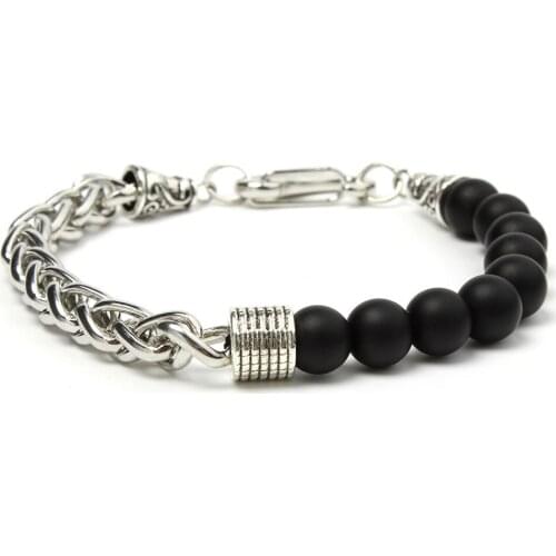 8mm Green Malachite Black Onyx Natural Stone Bracelet Lapis Lazuli Regalite Chain Bracelet For Women And Men Fashion Jewelry