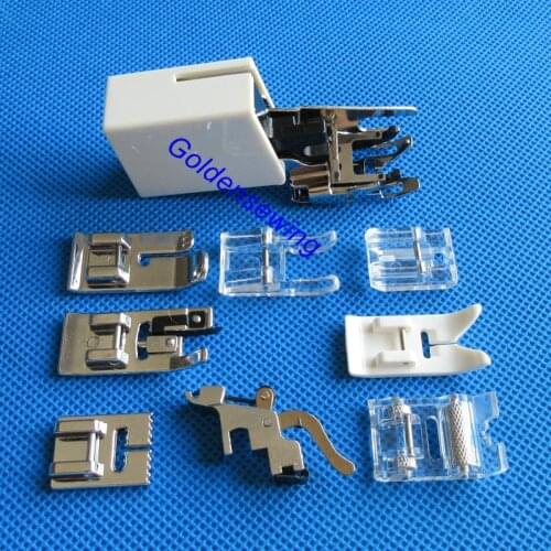 8 PCS Even Feed Walking Foot & Adaptor for Singer 319,206K,206W,306,306K,306W