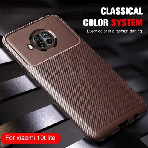 For Xiaomi poco x3 nfc Case Carbon fiber Cover for Redmi Note 10 Pro K40 K40pro K40Pro plus 9t Shockproof Soft Silicone Case