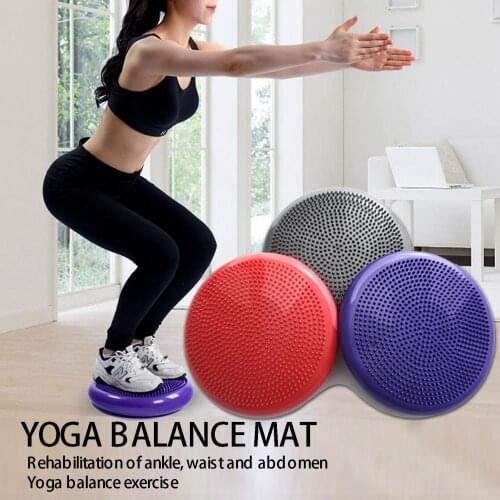 Yoga Wobble Relieve Pain Cushion Inflated Stability Yoga Wobble Cushion Exercise Fitness Balance Disc Wiggle Seat Yoga Equipment