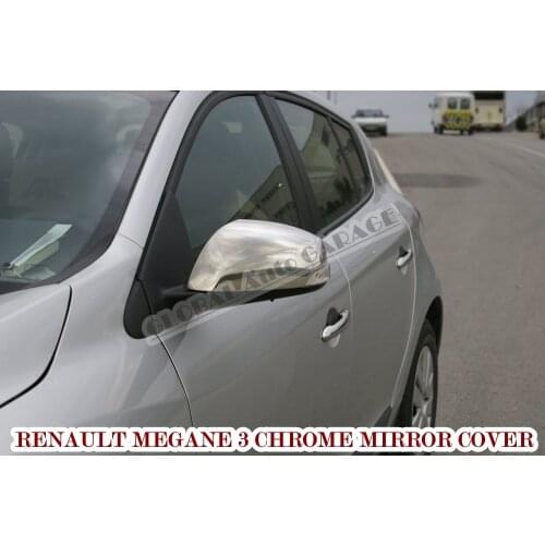For Renault Megane 3 2010 2011 2012 2013 2014 2015 Chrome Mirror Cover Cap 2 Pieces Wing Car Styling Auto Antenna Accessory
