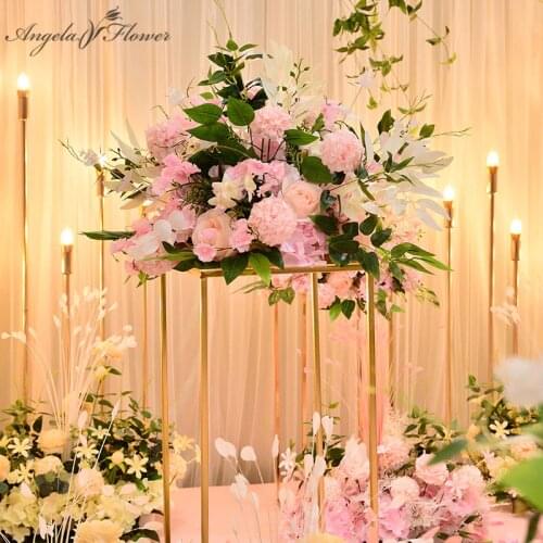 Artificial flower pompom 40 cm table centerpiece ball decor wedding backdrop silk flower ball road lead floral bouquet wall rose