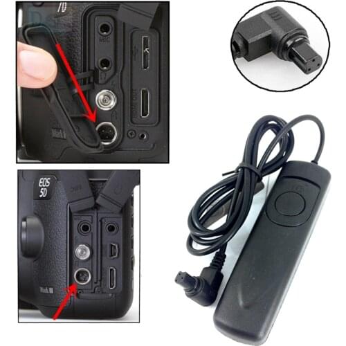 Shutter Release Cable Remote Control for Canon RS-80N3 R6 R5 5DS 5DSR 7D / 5D Mark II III IV / 6D 50D 40D / 1DX II / 1D Mark IV
