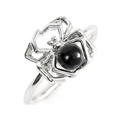 2021 Latest Fashion Mens and Womens Rings Simple Retro Black Spider Ring Temperament Men and Women Halloween Jewelry Gifts Hot