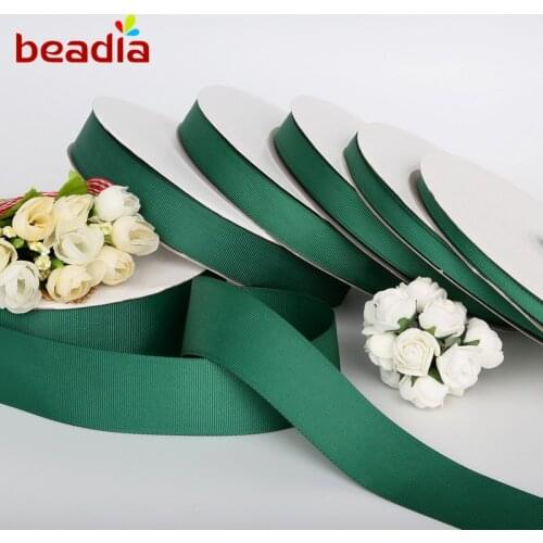 5 Yards/lot 7-38mm Dark Green Colour Grosgrain Ribbon DIY Handmade Gift Packing Christmas Invitation Card Wrapping Ribbons