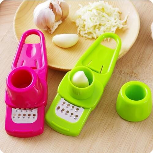 Multifunctional Ginger Garlic Press Grinding Grater Planer Slicer Mini Cutter Cooking Gadgets Tools LX1606