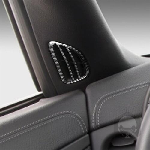 Defogging Air Vent outlet Frame Cover Trim Sticker for Chevrolet Corvette C6 2005-2007 Carbon Fiber LHD Decoration Accessories
