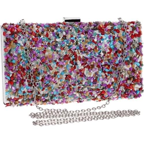 New Wedding Diamond Woman Bag Clutch Bag Multicolor Crystal Handbags Sling Package cell phone pocket Matching Bag Wallet Purse