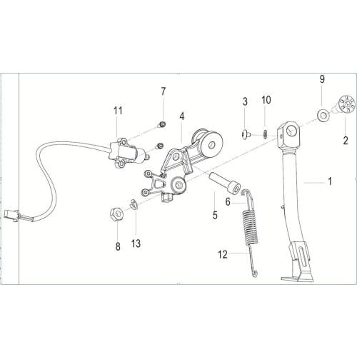 MAIN STAND ASSY side stand side stand switch page of Benelli BJ600GS BJ600GS-A