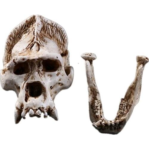 BUF Resin Craft Halloween Decoration Gorilla Skull Statues Creative Bar Decoration Skull Statue Sculpture