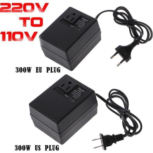 NEW 300W/200W 220V To 110V AC Step Down Travel Voltage Transformer Converter EU Plug Adapter