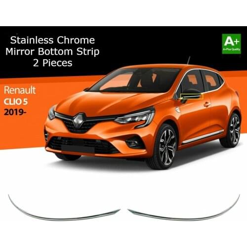 Roxform Chrome Mirror Bottom Trunk Lid Cover 2 Piece A 304 Quality Stainless Steel Exterior Accessories For Renault Clio 5 2019