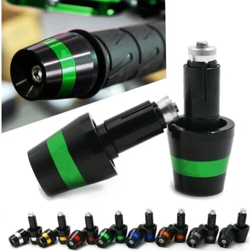 For Kawasaki Ninja 250R 300 400 650 1000 ZX6 ZX10 ZX12 ZX14R Z800 Z900 Z1000 Motorcycle Handlebar Grips Bar Ends Cap Plug Slide