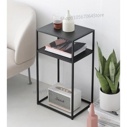 Nordic Wrought Iron Multi-layer Sofa Side Simple Bedside Storage Cabinet Shelf Shelf Simple Modern Floor-to-ceiling Bookshelf