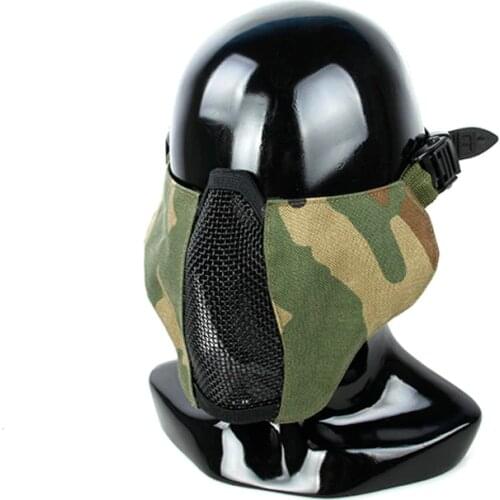TMC2589 Airsoft Paintball PDW Soft Side 2.0 Tictical Half Face Mesh Face Cover WL Metal