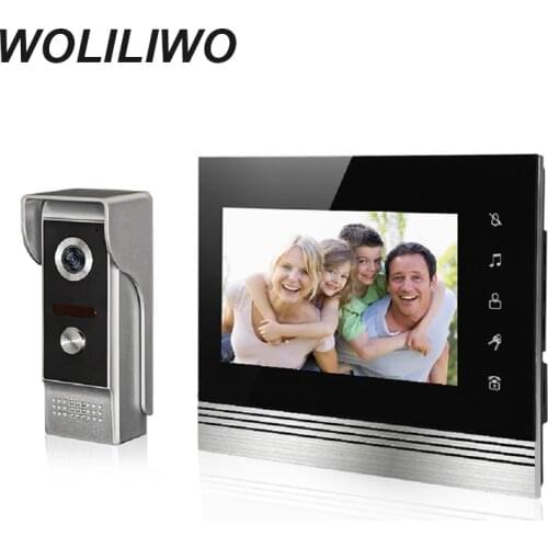 7 Inch Video Door bell WOLILIWO Video Door Phone Intercom With 1*800x480 Monitor+1*700TVL Camera for Private Homes