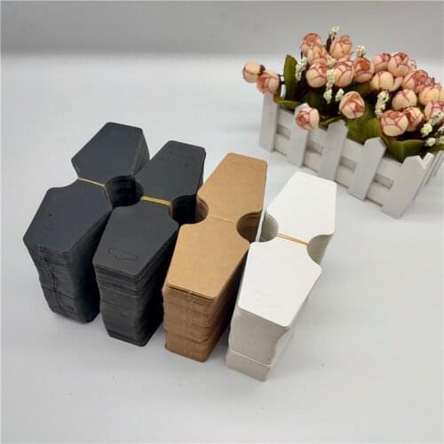 100Pcs Kraft Paper Jewelry Necklace/Chain Display Card 12*4.5cm Vintage Classic Jewelry Packaging Cards