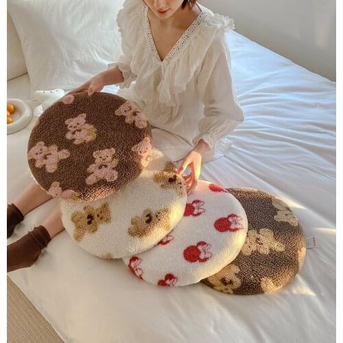High quality Plush Bear Round Chair Cushion Sofa Cushion Comfortable Memory Foam Cushion Home Decoration Cushion