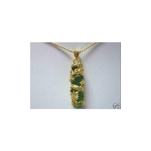 Green Jade Dragon necklace pendant