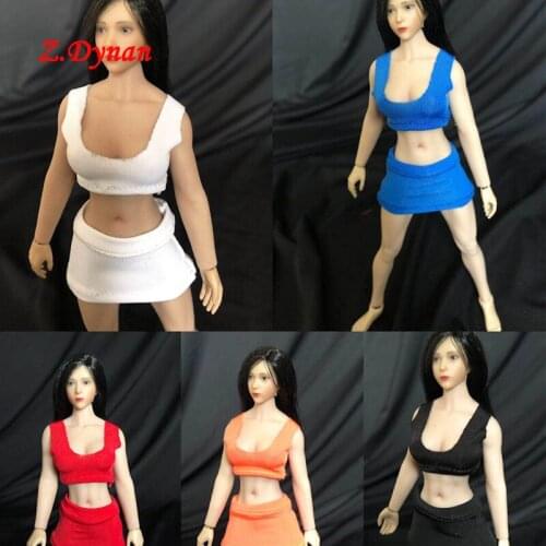 1/12 Scale Female Action Figure Clothes Vest Shorts Set