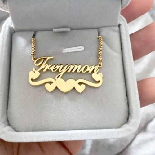Personalized Name Pendant Necklace For Women Custom Heart Nameplate Choker Necklaces Jewellry Best Friend Gift