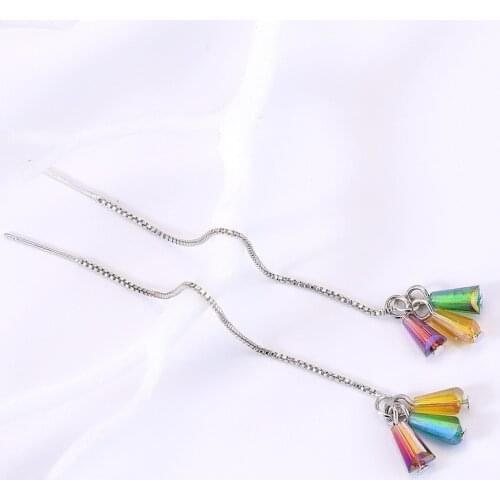 ZHOUYANG Kpop Cute Earrings For Women Simple Korean Multicolor Coloured Glaze Christmas Gift Wholesale Jewelry KBE032