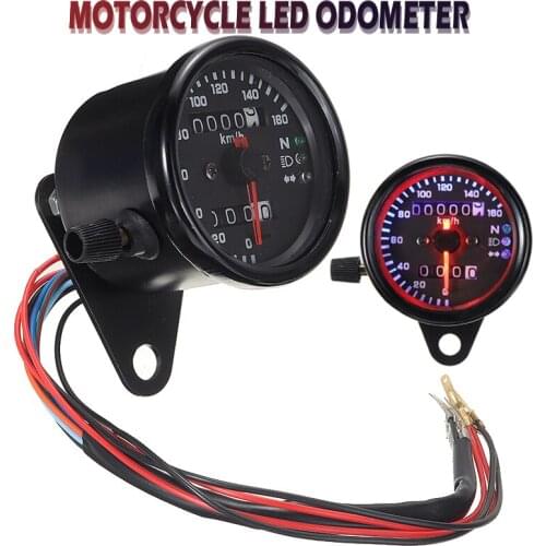 1pc 12V 0-160km/h Motorcycle Dual Speed Meter Scooter Speedometer Odometer with LED Indicator For Motor ATV Instruments