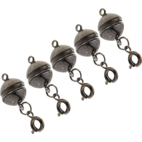 5pcs Well Polished Suction Jewelry Making Findings Accessory Kit Magnetic Jewelry Clasp Claw Trigger Clip 10mm