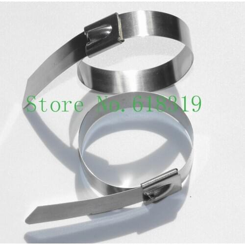 500pcs/lot 28 inch 4.6mm x 700mm Thickness 2.5mm Best 304 Grade colorful self locking Stainless Steel cable ties