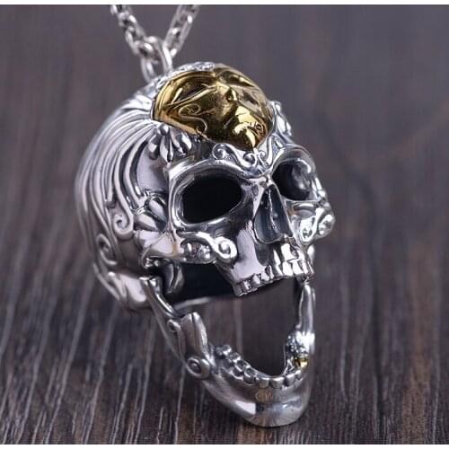 925 Sterling Silver mens punk pendant charm decorate necklace bracelet keyring... jewelry A2773