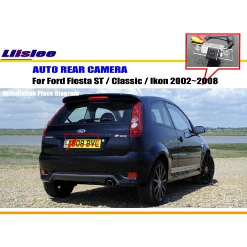 Car Rear View Camera For Ford Fiesta ST / Classic / Ikon 2002~2007 2008 Reverse Parking Back Up License Plate Light CAM