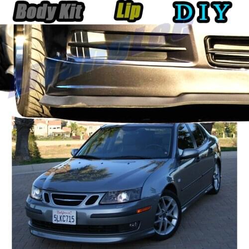 Car Bumper Lip Front Spoiler Skirt Deflector For Saab 9-3 93 Aero MY14 Turbo X Tune Car Modified Body Kit VIP Hella Flush Lips