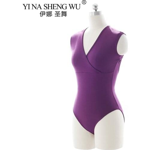Ballet Leotard Women High Quality Cotton Leotards Ballerina Pratice Costume Professional Adult Sexy Gymnastics Leotards 4 Colors